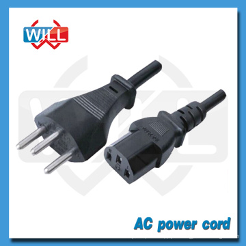 S + certificado 3 prong 10A 250V cable de corriente alterna suiza